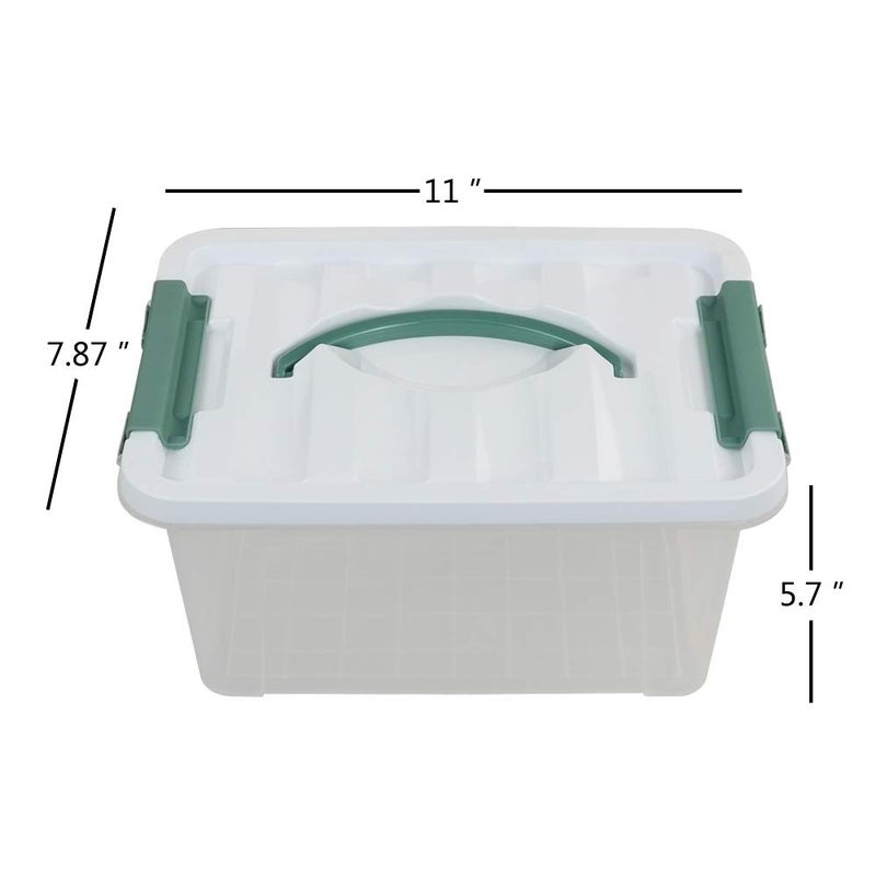 Pekky 6 Quart Storage Container Box with Handle and Latching Fresh Design, Small Toy Organizer Bin, 2-Packs - Image 2